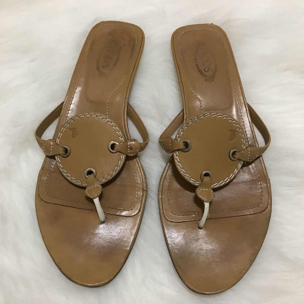 Tod’s Light Brown Mules Slides Women’s Size 8.5